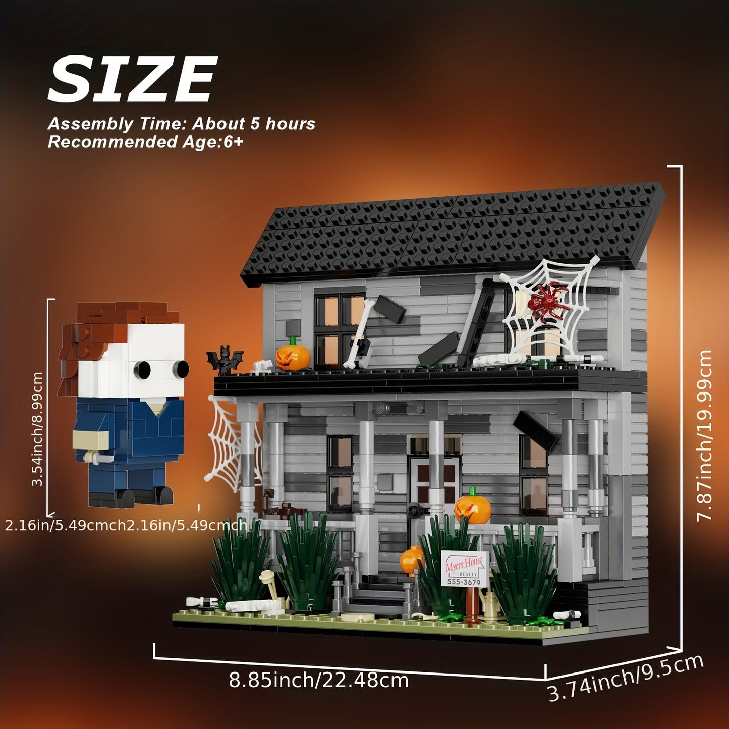 586pcs Popular Movie Architecture Michael Max House Building Blocks Playset Fan Must Buy Building Blocks Toys With Figures Fun Halloween Decorations Best Holiday Gift For Friends