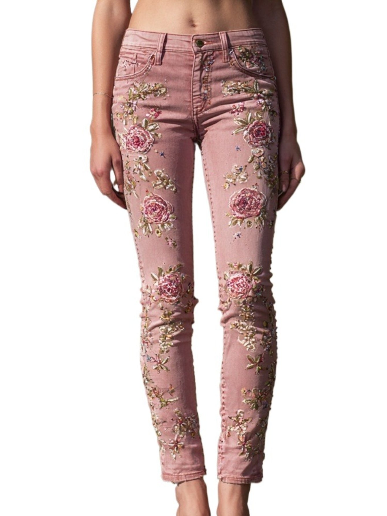 Women's Glow in The Dark Skeleton Jeans - 3D /Blacklight Reactive Light Up Bone & Skull Print, High Waisted Stretch Skinny Denim Pants for Gothic Rave Party Outfits, Nightclub Wear & Year-Round Costume