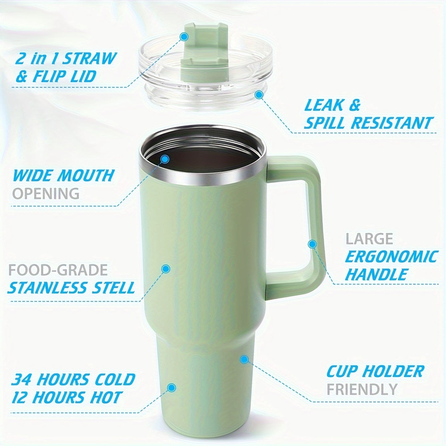 40oz Stainless Steel Tumbler with Lid - Halloween Skeleton Bride Design, Reusable & Hand-Wash Only, Perfect for Car Travel & Gifts