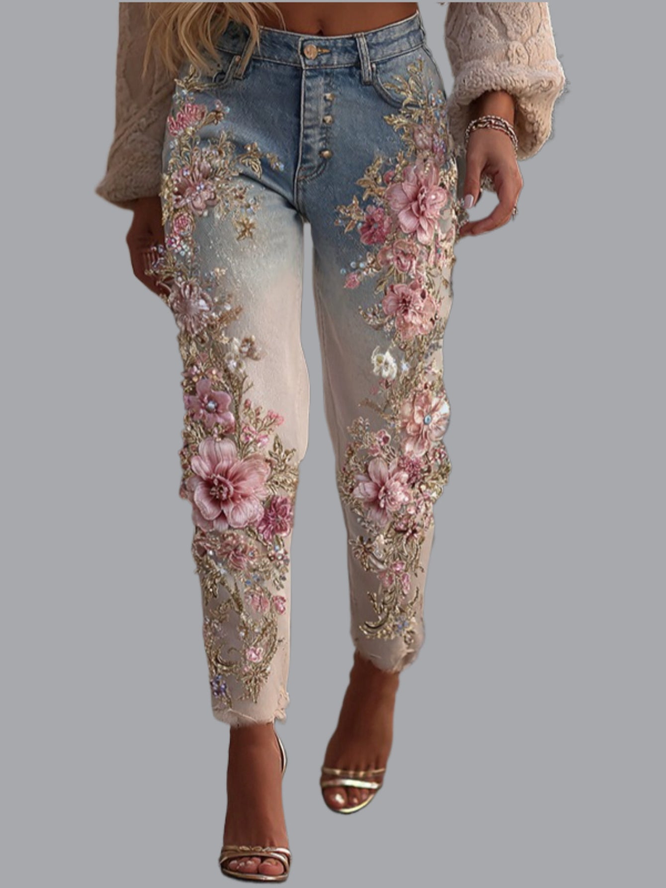 Women's Glow in The Dark Skeleton Jeans - 3D /Blacklight Reactive Light Up Bone & Skull Print, High Waisted Stretch Skinny Denim Pants for Gothic Rave Party Outfits, Nightclub Wear & Year-Round Costume
