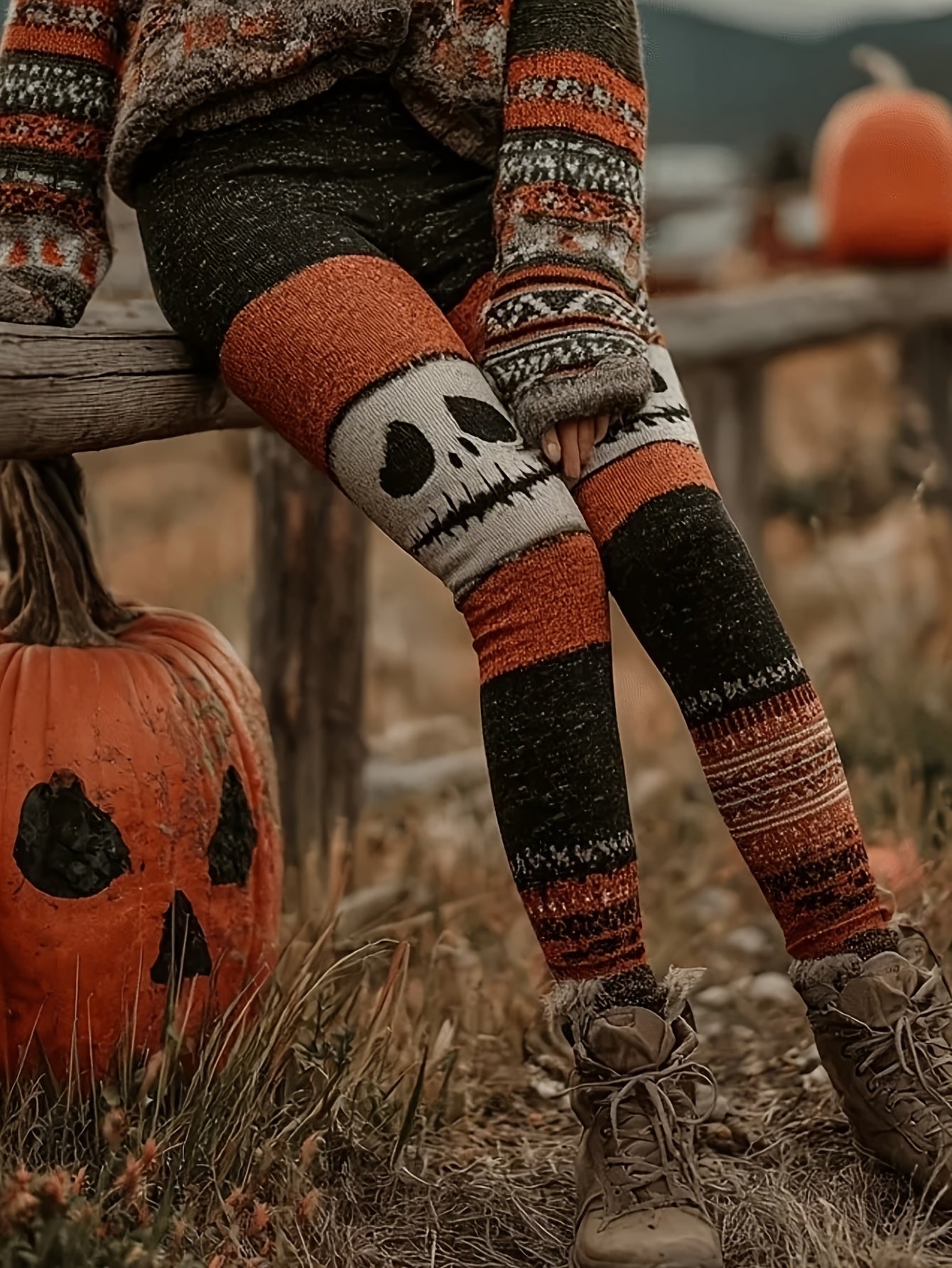 Sweater Leggings Tummy Control High-Waisted