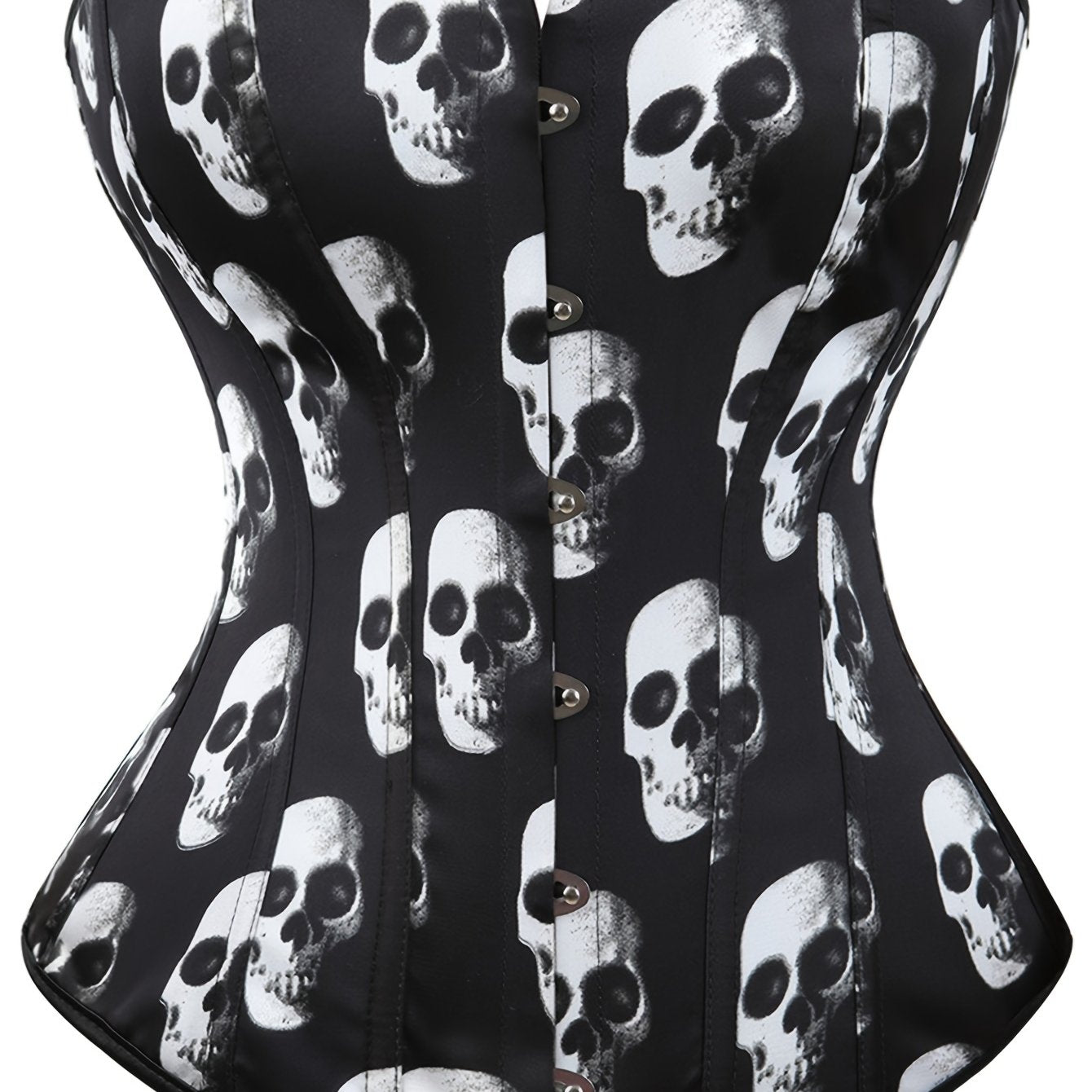 Women's Gothic Pirate/Viking Corset Top - Black & White Greek Key & Celtic Knot Design | Tummy Control Lace-Up Bodysuit | Costume Wedding Guest Dresser | Non-Stretch Fabric, Halloween Corset, Witch Corset, Gothic Corset, Goth