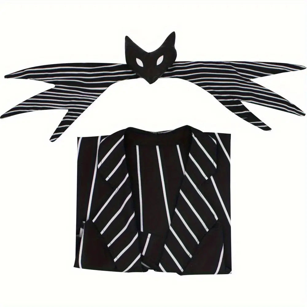 Jack Skellington Costume, Nightmare Before Christmas Item, Women'S Halloween Costume, Official Licensed Disney, Polyester Full Makeup & Party Dress, Tim-inspired Gothic Look, Complete Set For Halloween Parties, Cosplay Events