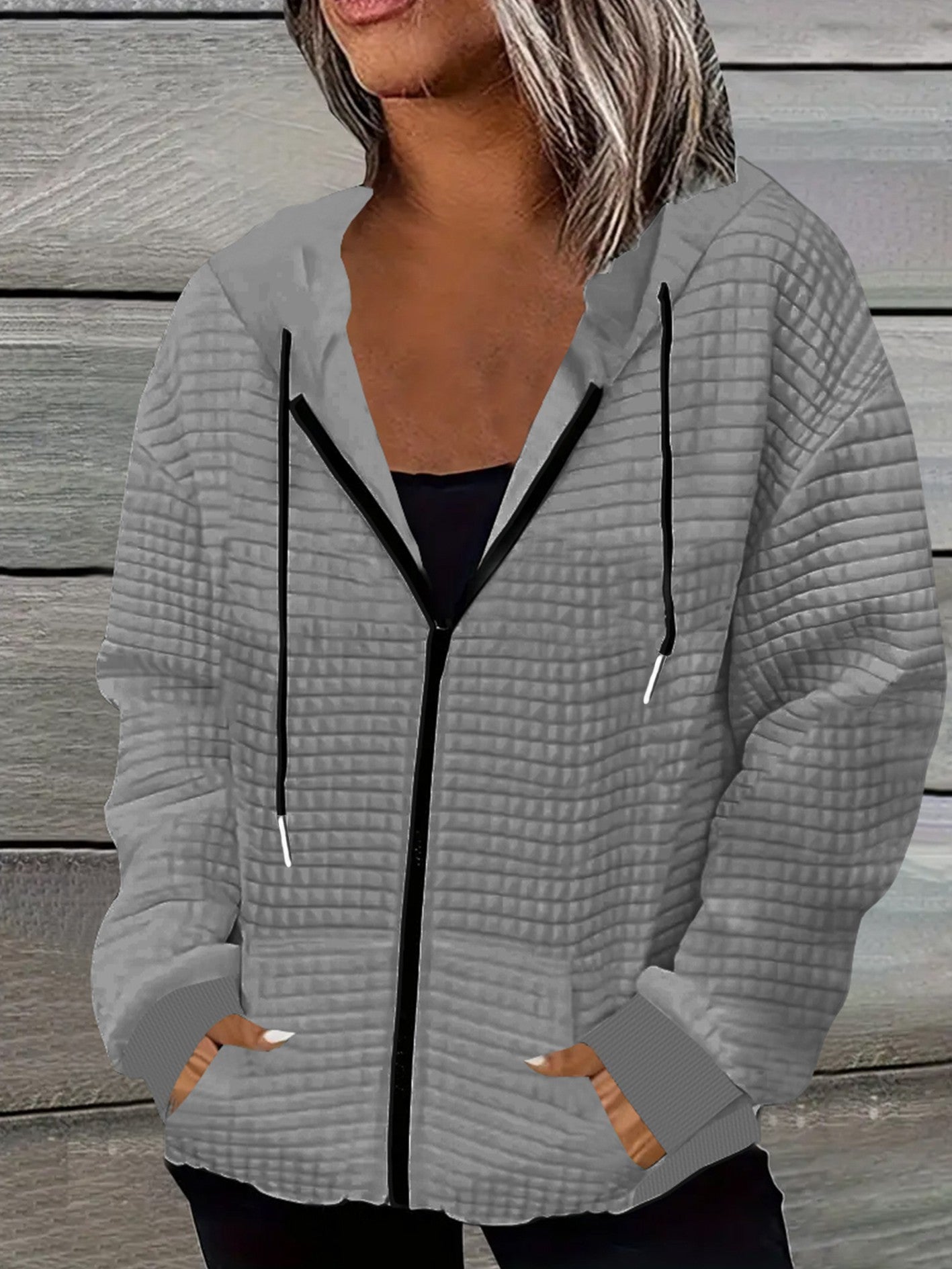 [Floral Motorcycle Hoodie] Polyester Women's Motorcycle & Rose Graphic Zip-Up Hoodie - Black with Pink Floral Accents, Full-Zip Closure Hooded Sweatshirt, Machine Washable Pullover for Everyday & Themed Events, Motorcycle Gea