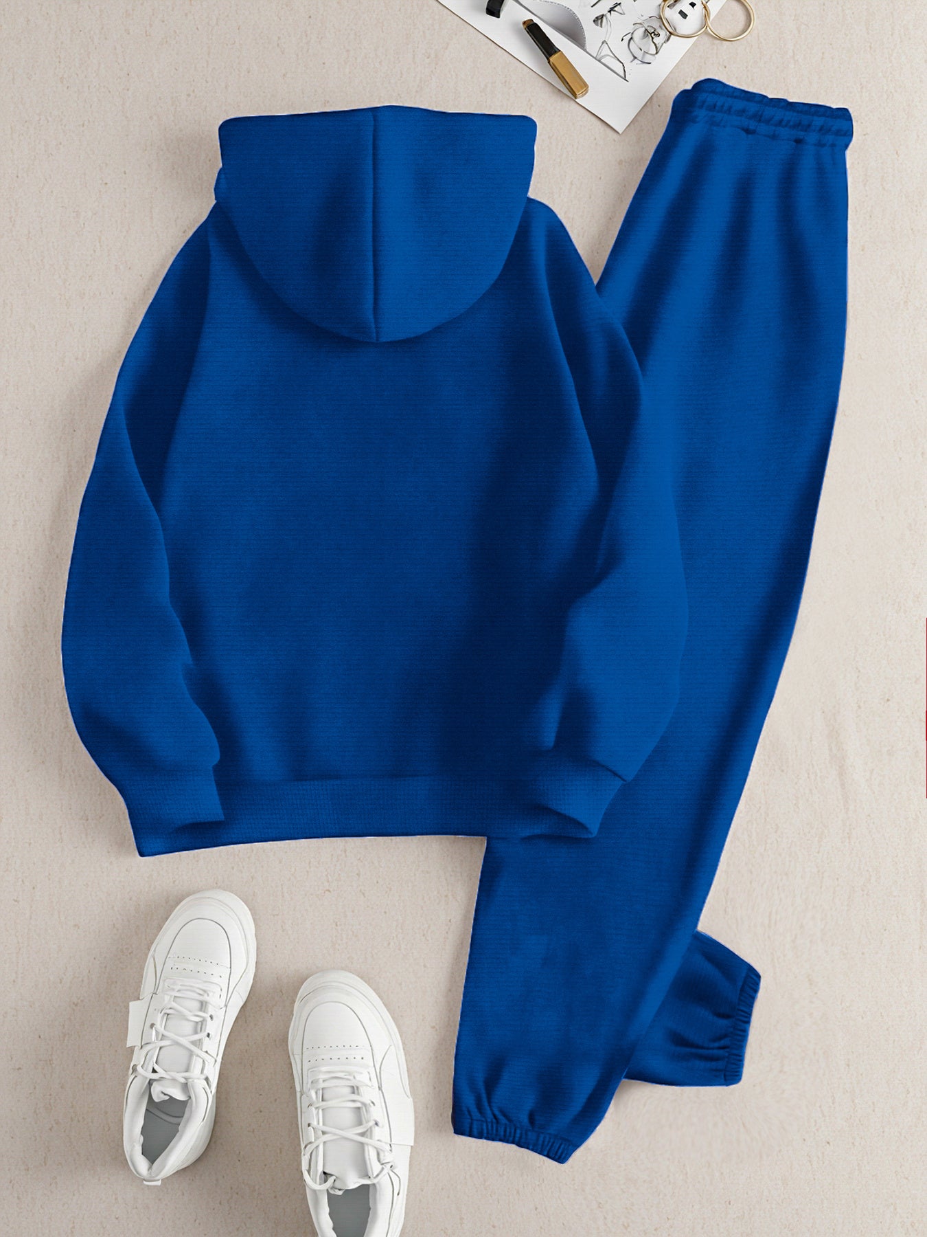 2025 Autumn Winter New Arrival, Halloween Horror Pattern Hoodie and Sweatpants Set, Casual Style, with Pockets, for Women, Fall/Winter Collection, Halloween Costume|Casual Style Hoodie|Pocketed Hoodie, Halloween Costume Set,