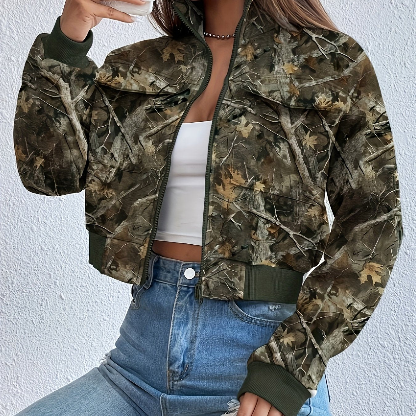 Camouflage Print Jacket