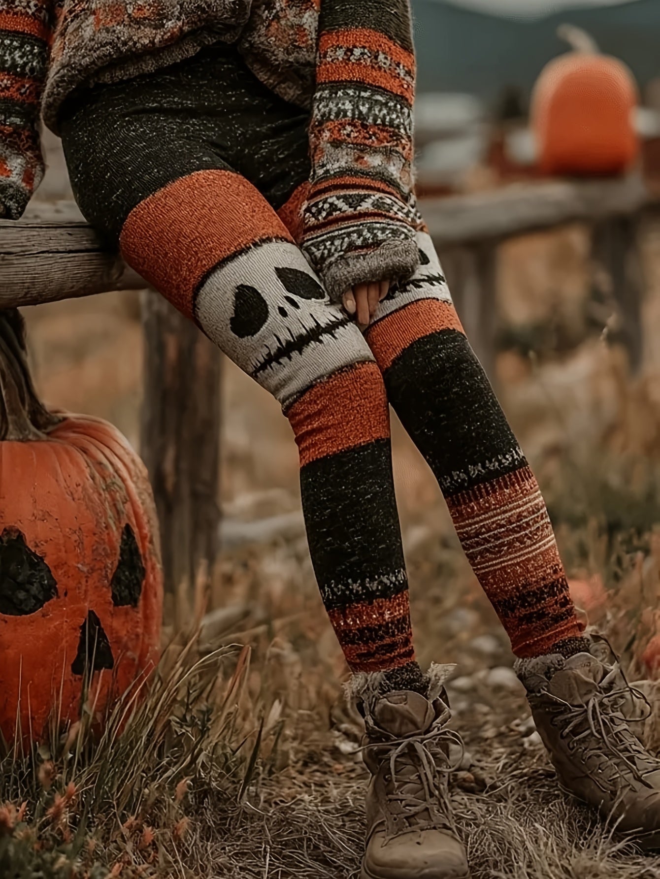 Sweater Leggings Tummy Control High-Waisted