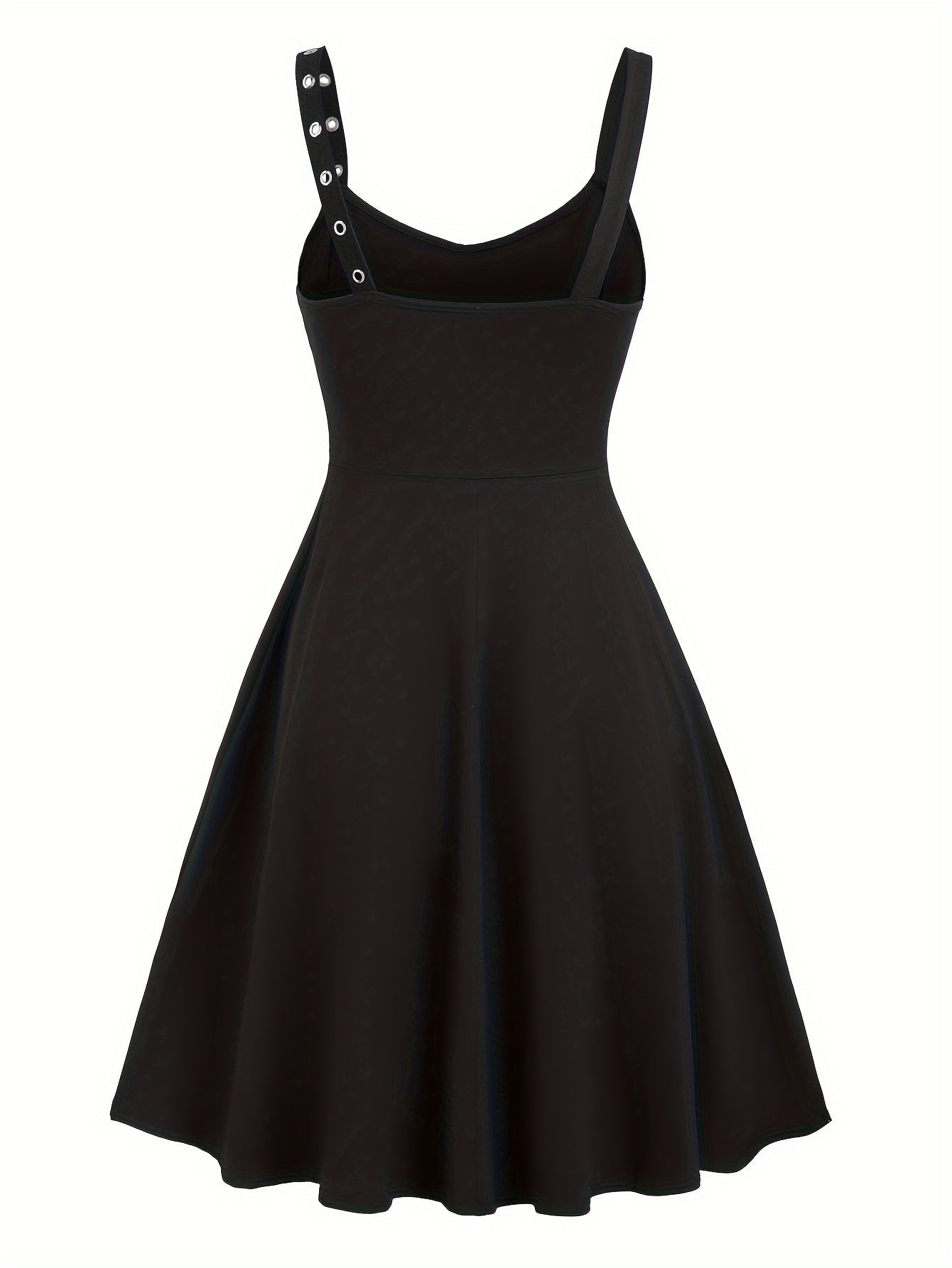 Elegant Off-Shoulder Black Dress with White Lace Panel & Skull Detail - Vintage-Inspired, Stretchy Polyester Blend, Machine Washable - Perfect for All Seasons