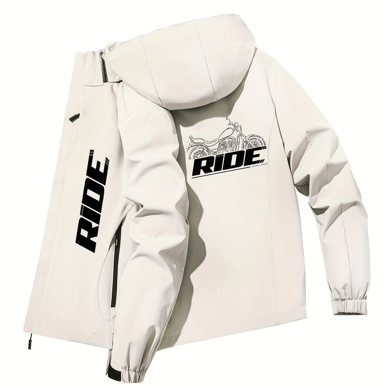 Women'S Windproof Motorcycle Jacket - Lightweight Windproof Coat with Full-Zip Closure, Hooded Neck, Zippered Pockets - Pink Riding Jacket for Motorcycling, Cycling, Commuting - Spring/Fall Outerwear for Women Riders, Motorcy