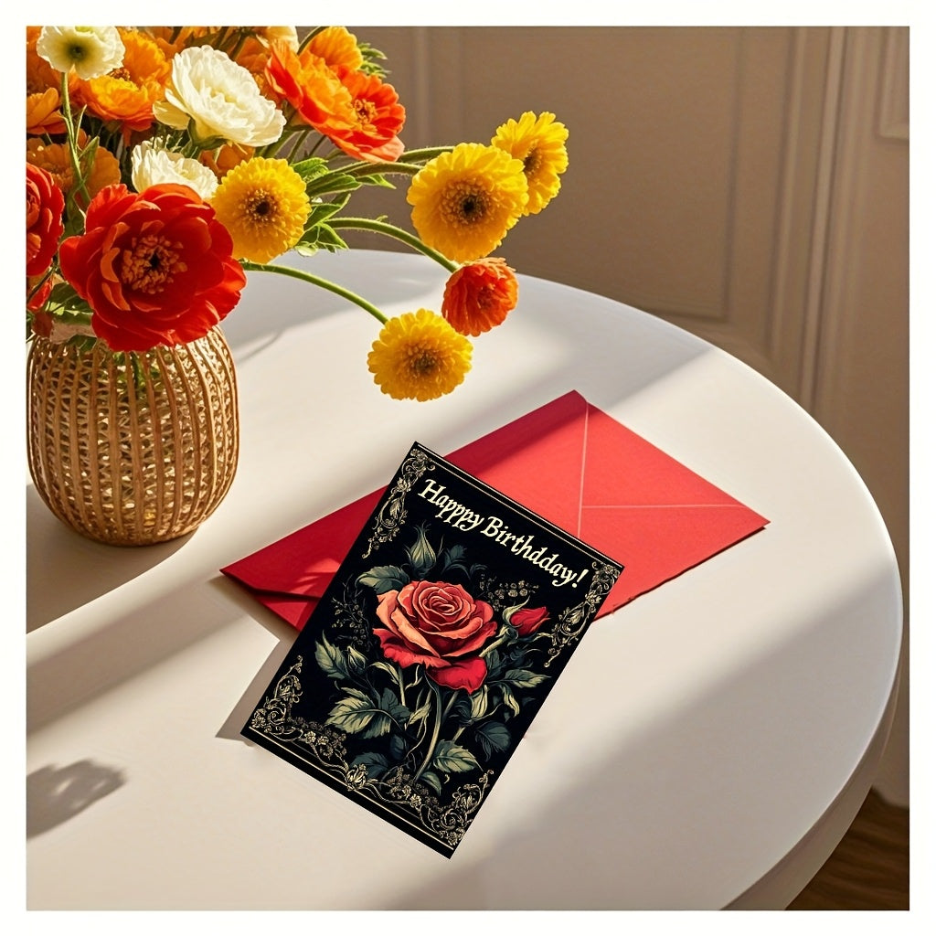 24pcs of Gothic Birthday Cards - The Perfect Choice for Horror Enthusiasts And Dark Celebrations, Suitable for Goths, Horror Fans, And Partners - an Ideal Option for Weddings, Birthdays, Anniversaries, And Valentine'S Day.