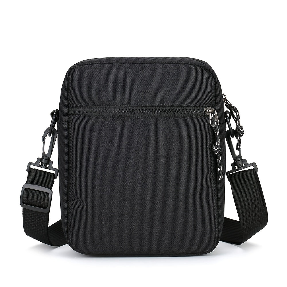 HUOHUO Men'S Oxford Crossbody Bag - Adjustable Strap, Black with White & Red Graphic Design, Perfect for Daily Commute & Street Style, Casual Shoulder Bag|Stylish Crossbody|Durable Oxford Material, Clown Bag, Red/crossbody/ba