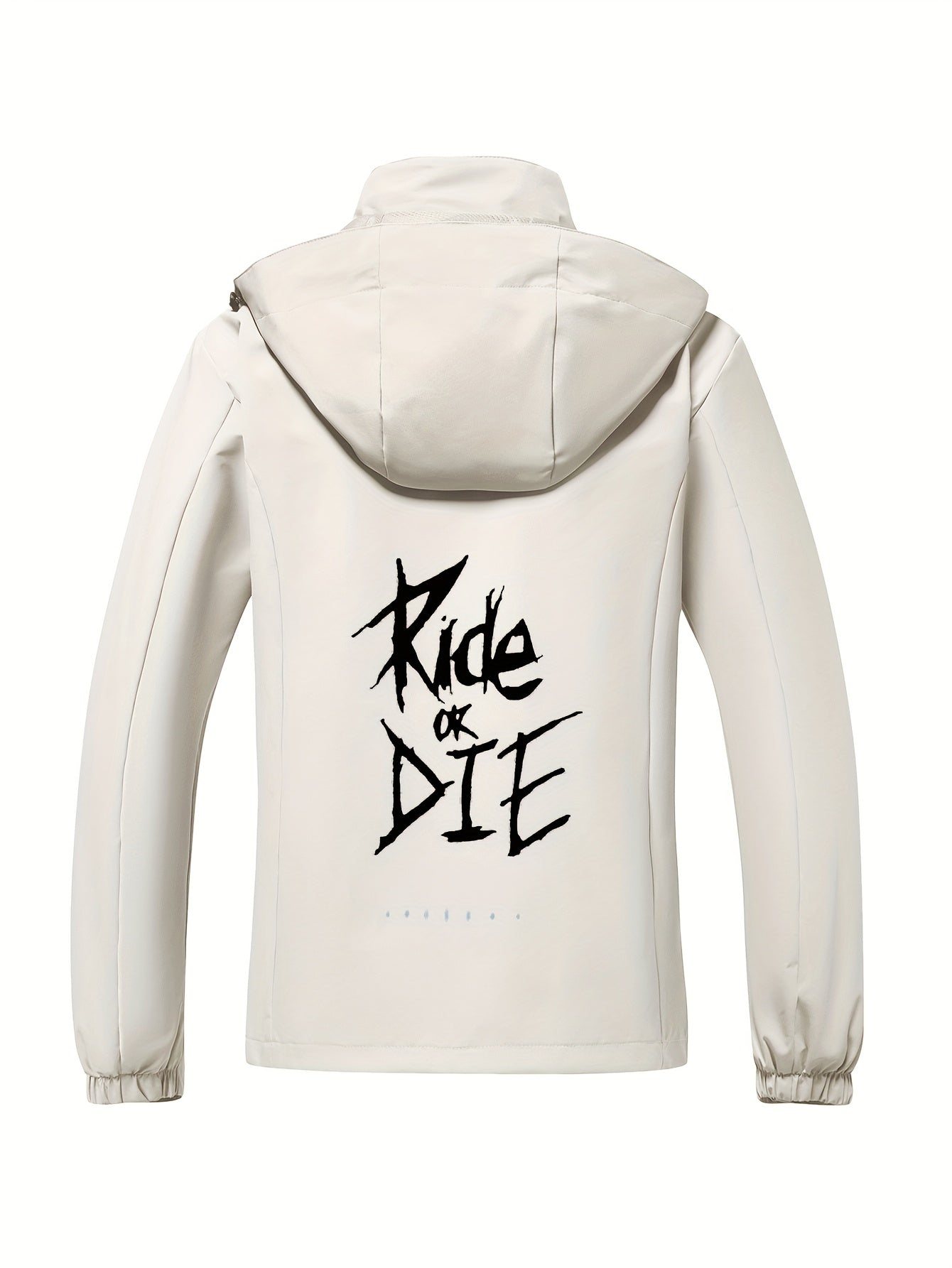Women's Windproof Breathable Motorcycle/Outdoor Windbreaker Jacket with Removable Hood & "Ride or Die" Logo - Full-Zip Casual Coat for,, Training, Motorcycling Gear (Spring/Autumn), Training Jacket Women, Fall Jacket Women