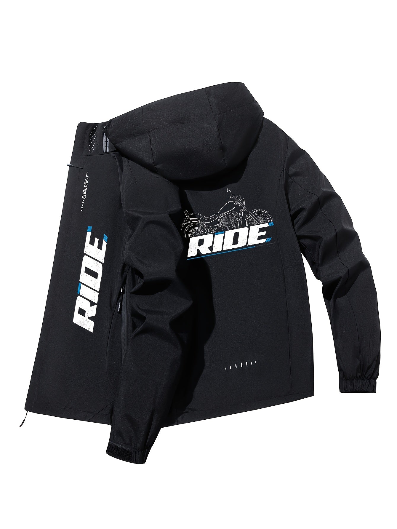Women'S Windproof Motorcycle Jacket - Lightweight Windproof Coat with Full-Zip Closure, Hooded Neck, Zippered Pockets - Pink Riding Jacket for Motorcycling, Cycling, Commuting - Spring/Fall Outerwear for Women Riders, Motorcy