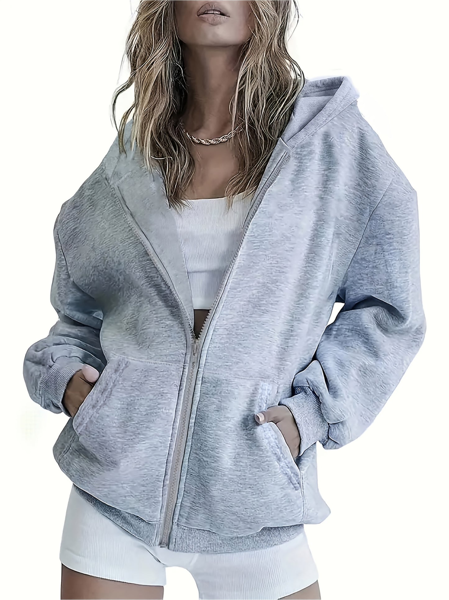 Women's Motorcycle-Themed Biker Jacket - Full-Zip Hooded -like Polyester Coat with Motorcycle Rider & " is Expensive, Wind is Free" Slogan, All-Season Casual Outerwear for Motorcycle Riding, Travel & Casual Attire - Machine W