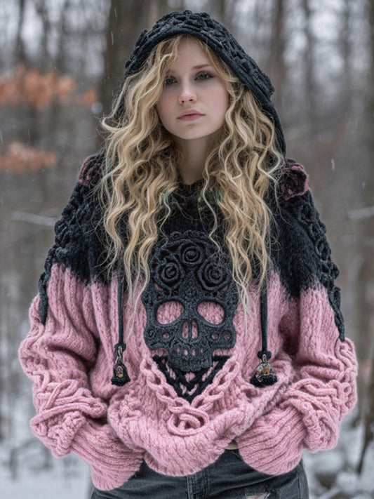 Oversized Gothic Hooded Sweater