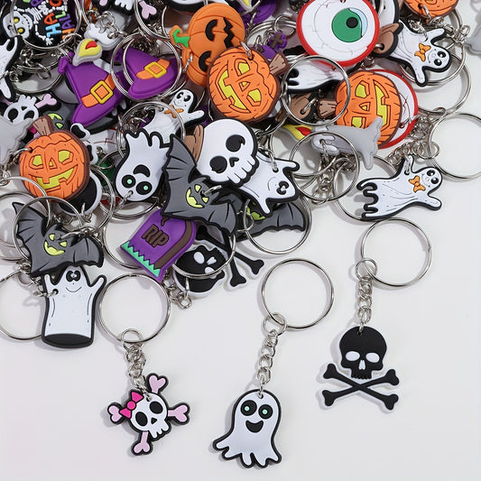 [Halloween Keychains] 25 Halloween Keychains | Cross-Border Anime Mixed Keychains | Women's Bag Accessories | Irregular Decorations
