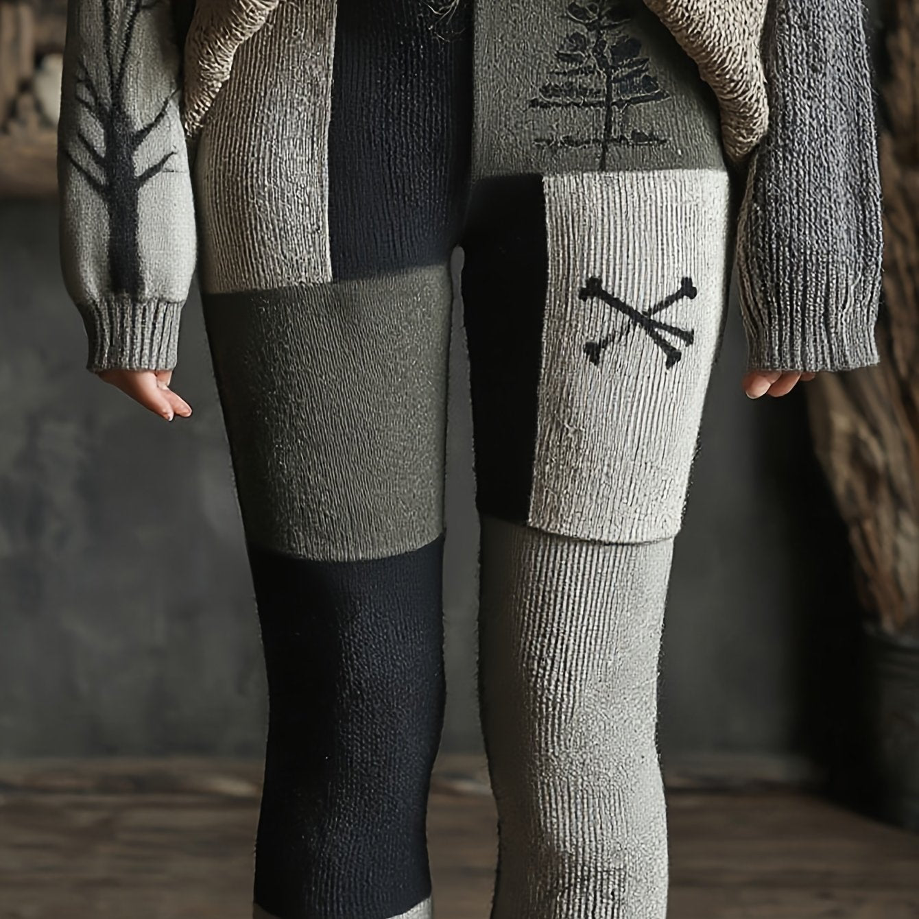 2025 Halloween Autumn/Winter Sweater High Waist Tight Pants Warm Underpants Pants Look Thin, Comfortable, Sexy, Good Wrapping Performance, Hip Lifting, Shaping, Body Shaping, Elastic Toe Printing, Low Price Hot, Tights For Wi