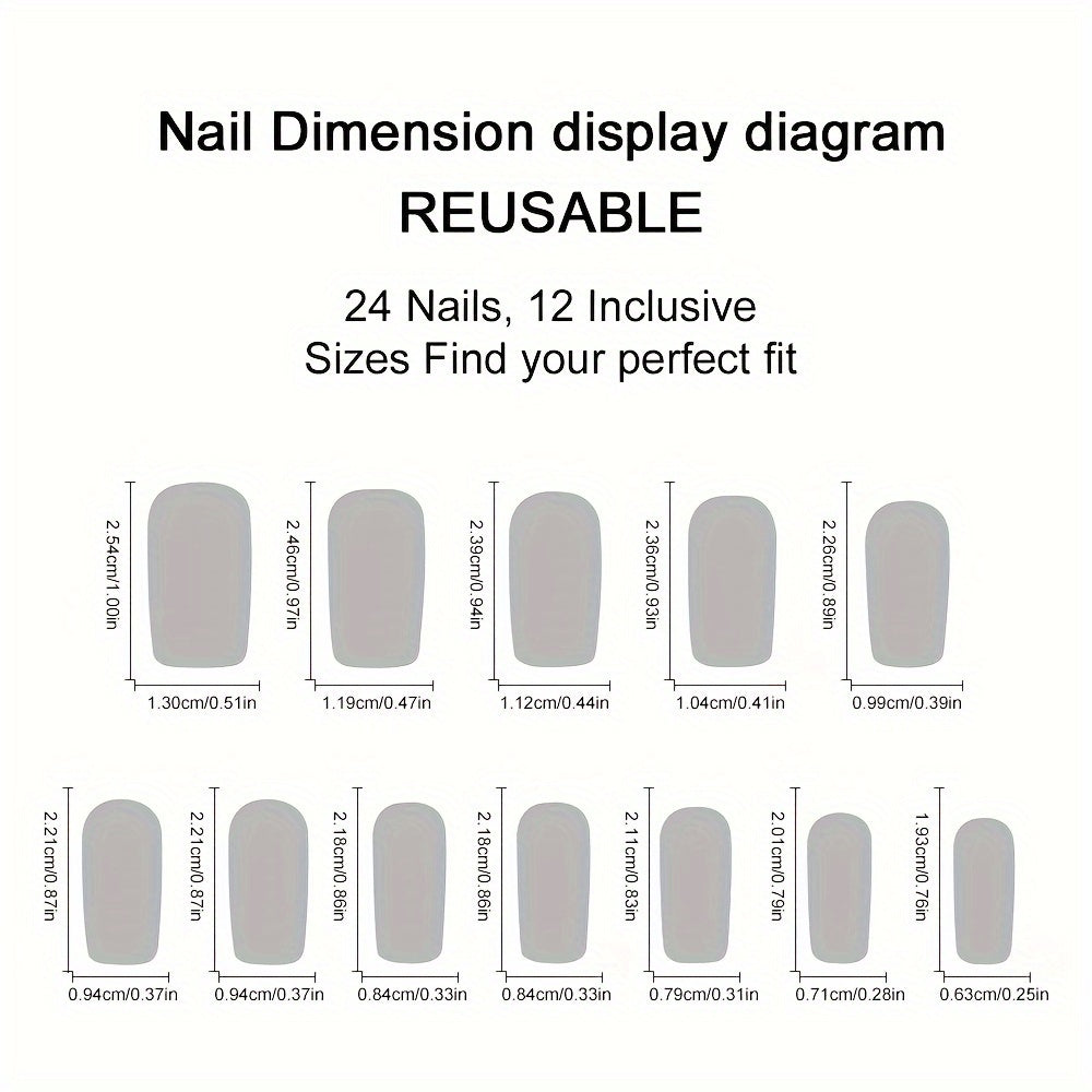 [24pcs Halloween Press On Nails] 24pcs Halloween Press On Nails | Medium-Length Square Matte Dark Rose Skull Pattern | Full Coverage Reusable False Nail Set for Women's Holiday Party Nail Art Decoration