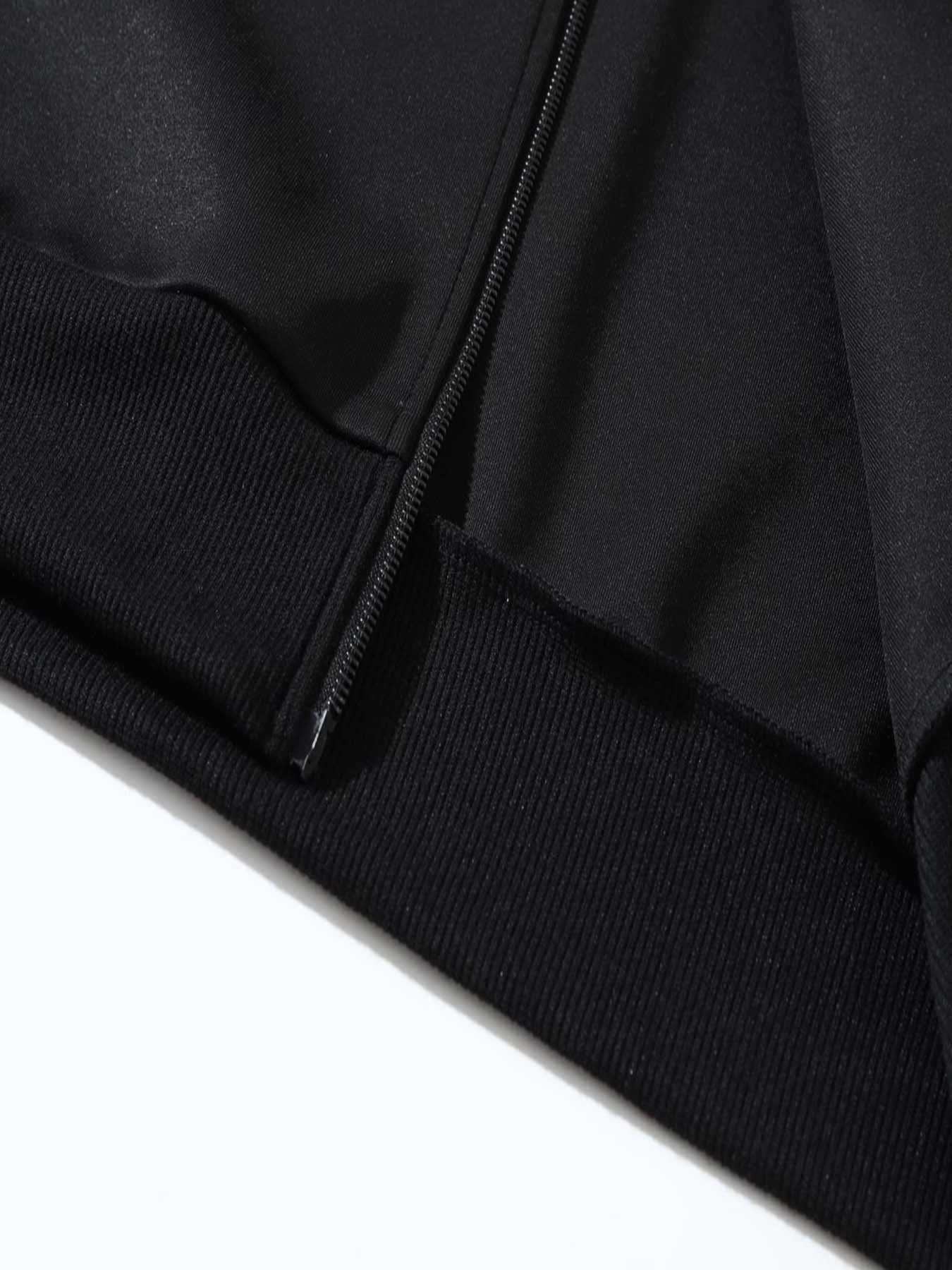 Men'S Trendy Skull & Crossbones Bomber Jacket - Slim Fit, Zip-Up Casual Fall/Winter Coat with Stand Collar & Pockets, Black, Casual Outerwear | Edgy Print Jacket | Zippered Jacke