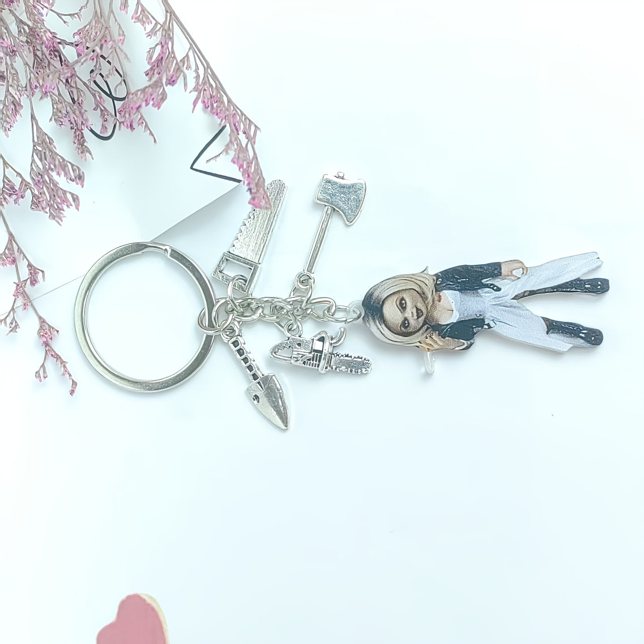 1pc Horror Female Character Keychain, Suitable for Backpack Buckle, Keychain Wallet Pendant Cute Portable Pendant Car Keychain Pendant, Perfect Gift for Women Horror Lovers