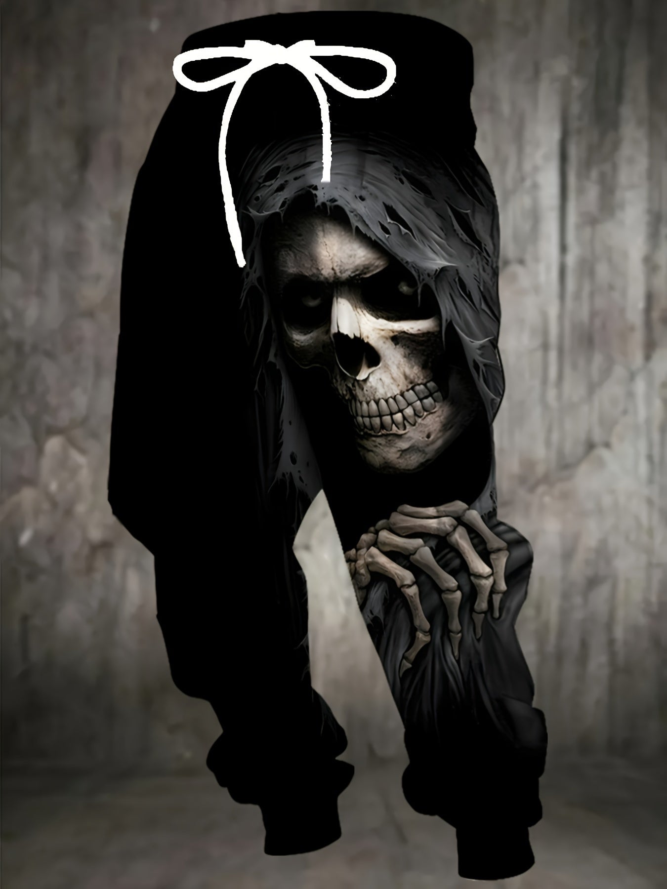 Men's 3D Halloween Skull Print Joggers - Full-Length Skeleton Graphic Casual Pants with Drawstring Waist & Pockets, Machine Washable Regular Fit Novelty Streetwear, Casual Attire, Edgy Style, Comfortable Fabric, Trend Followe