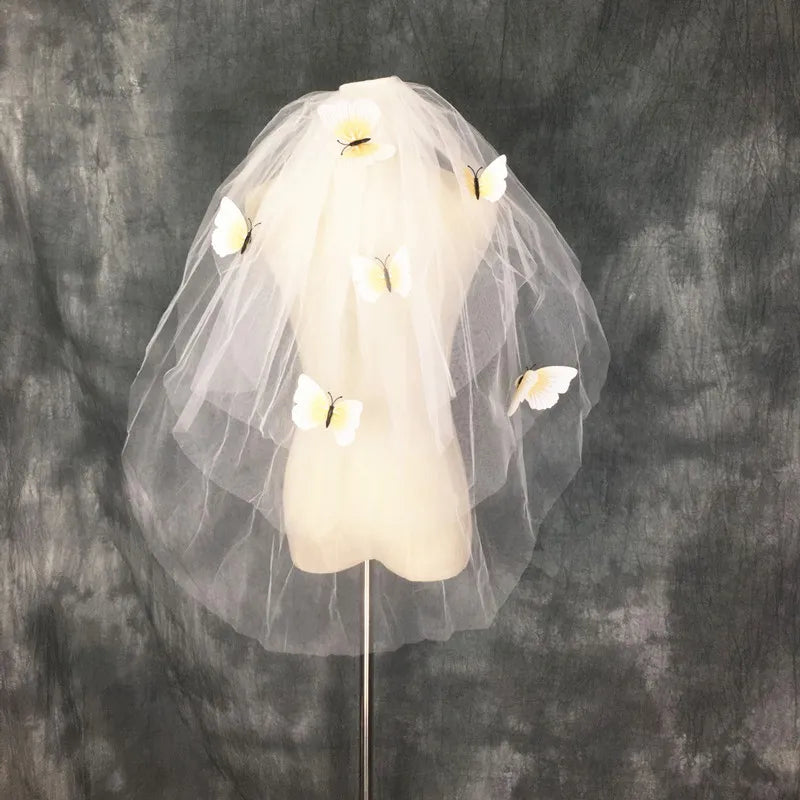 Gothic Black Veil for Halloween, Bride Taking Pictures, Bridal Catwalk, Retro Butterfly, Party Decoration, Hair Accessories