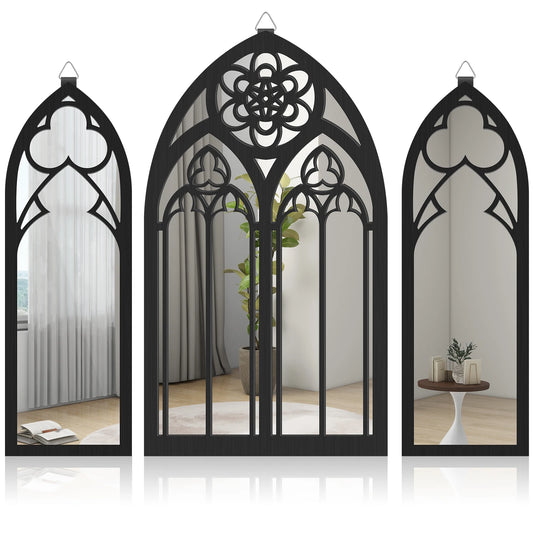 8 Styles Gothic Mirrors Wall Decor Vintage Cathedral Arch Frame Mirror Home Decorative Mirror Bedroom Art Wall Decoration