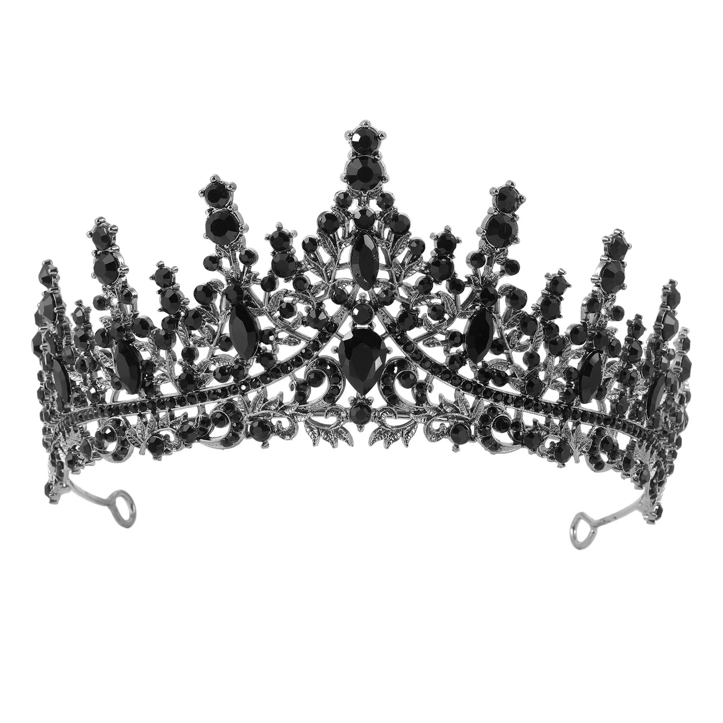 Women Girl Halloween Ghost Bride Black Wedding Crown Set Gothic Style Party Holiday DIY Decorations