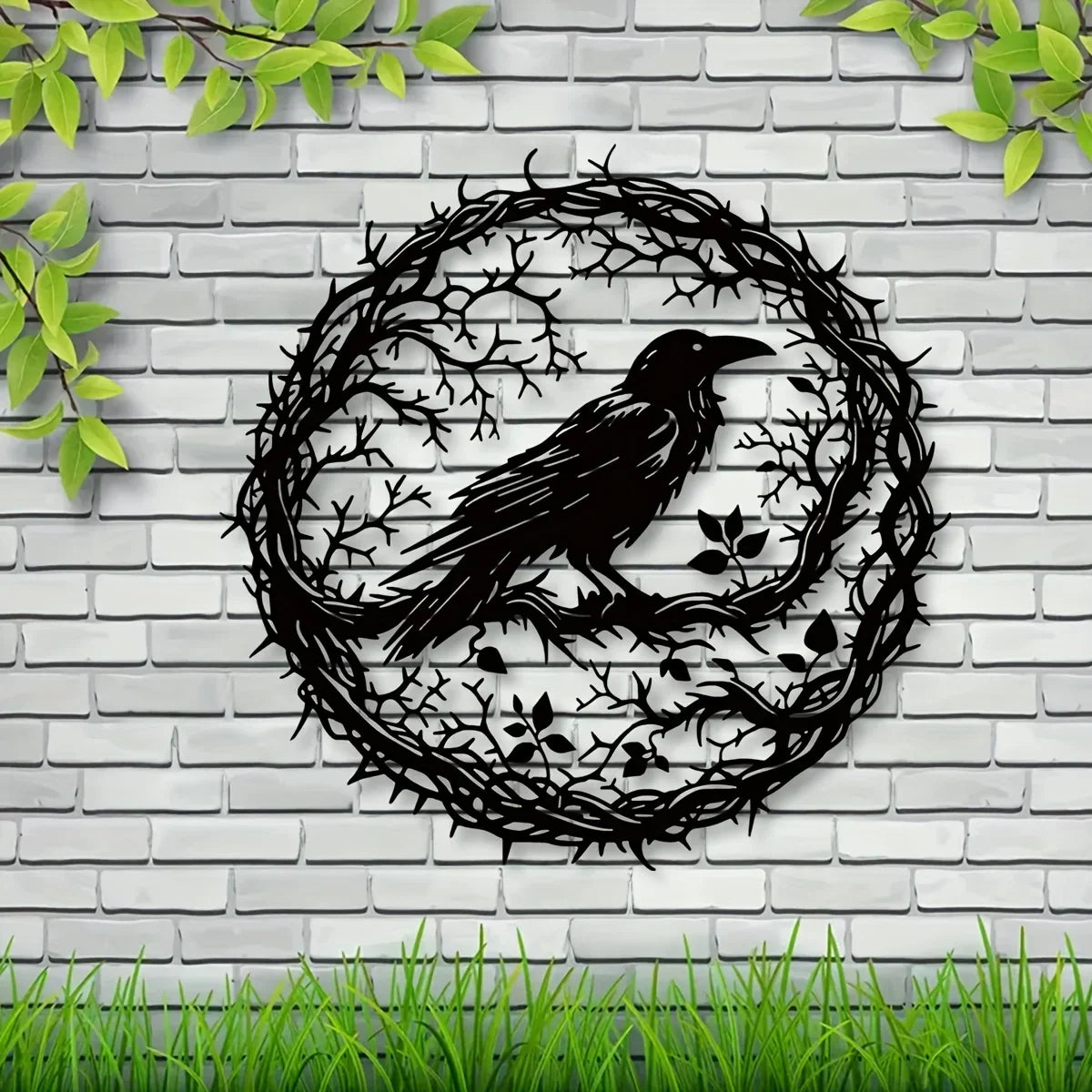 Gothic Artwork, Metal Raven Wall Art, Birds On Branch Wall Decor, Gothic Raven, Metal Crow Wall Sign,Iron Art, Wall decoration