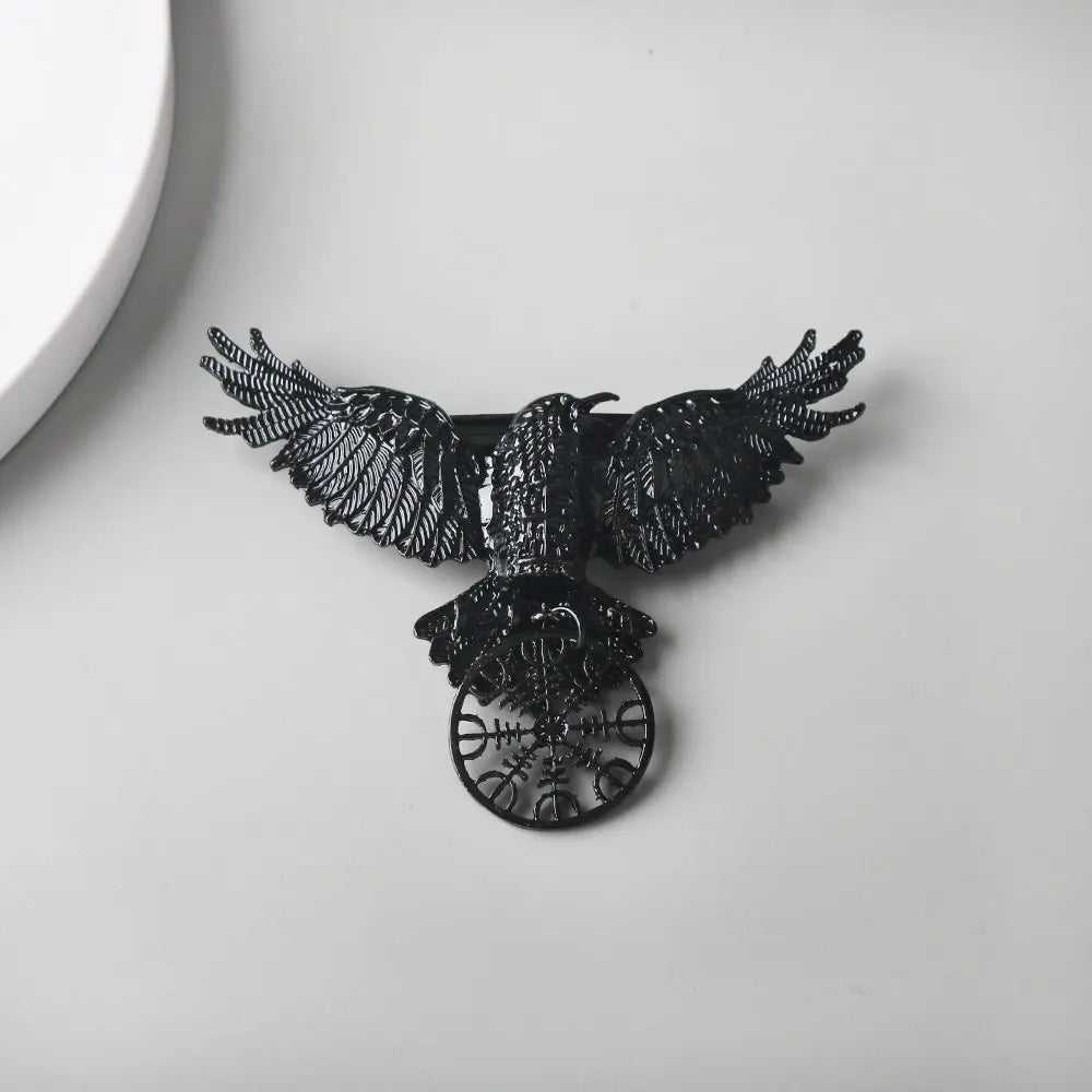 gothic crow hairclip vintage animal Barrettes hairpins witch viking women hair accessories hallowen cosplay party headdress