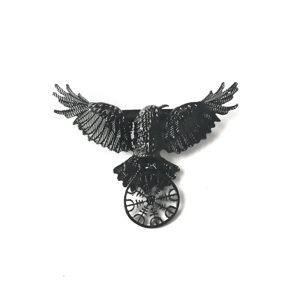 gothic crow hairclip vintage animal Barrettes hairpins witch viking women hair accessories hallowen cosplay party headdress