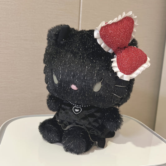1 PS Sanrio Black Angel HelloKitty Novelty Doll Plush Toy, 9 Inch Cute HelloKitty Plush Doll Doll, Gift for Girls, Birthday Gift, Christmas Gift, New Year Gift