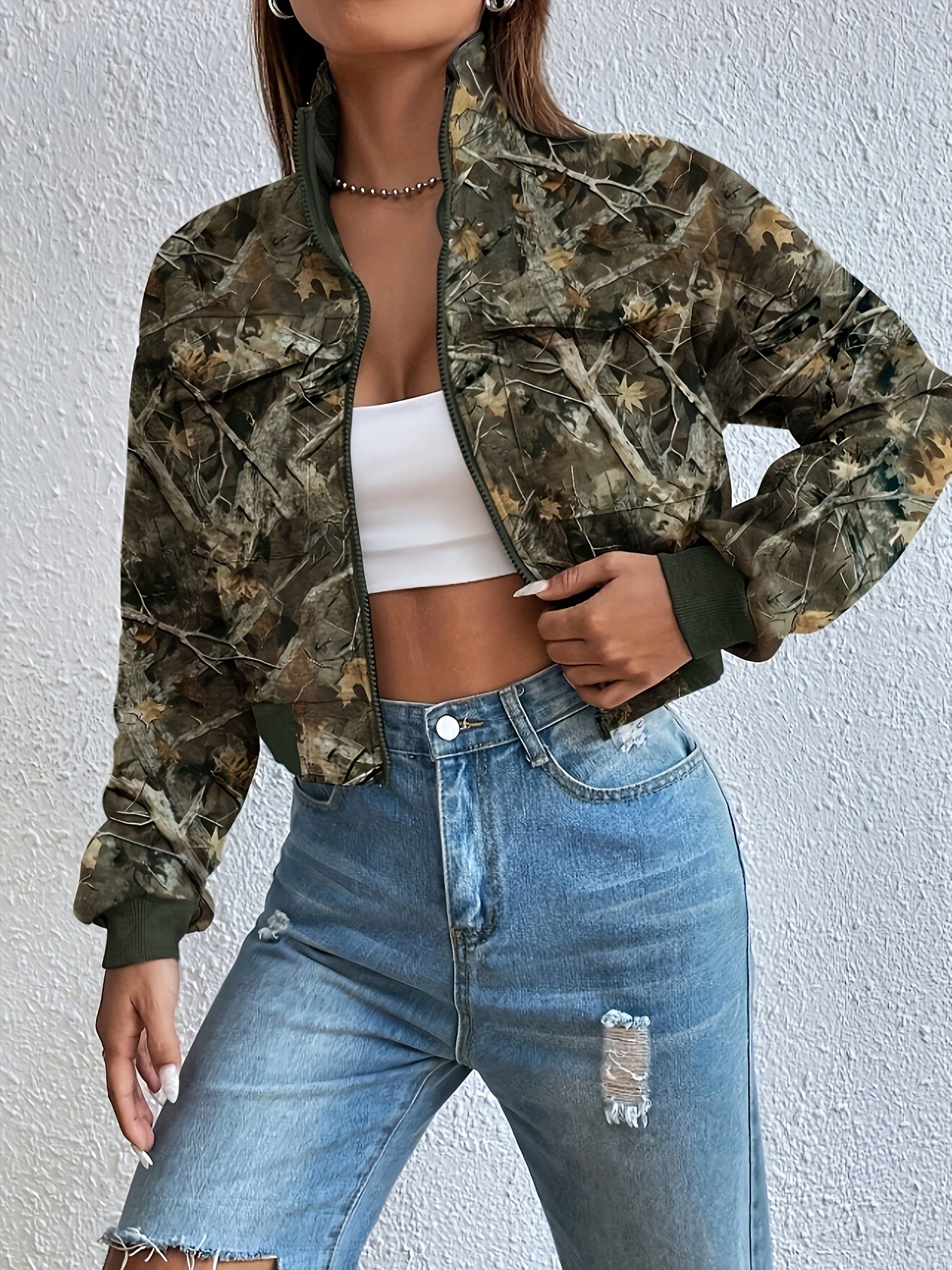 Camouflage Print Jacket