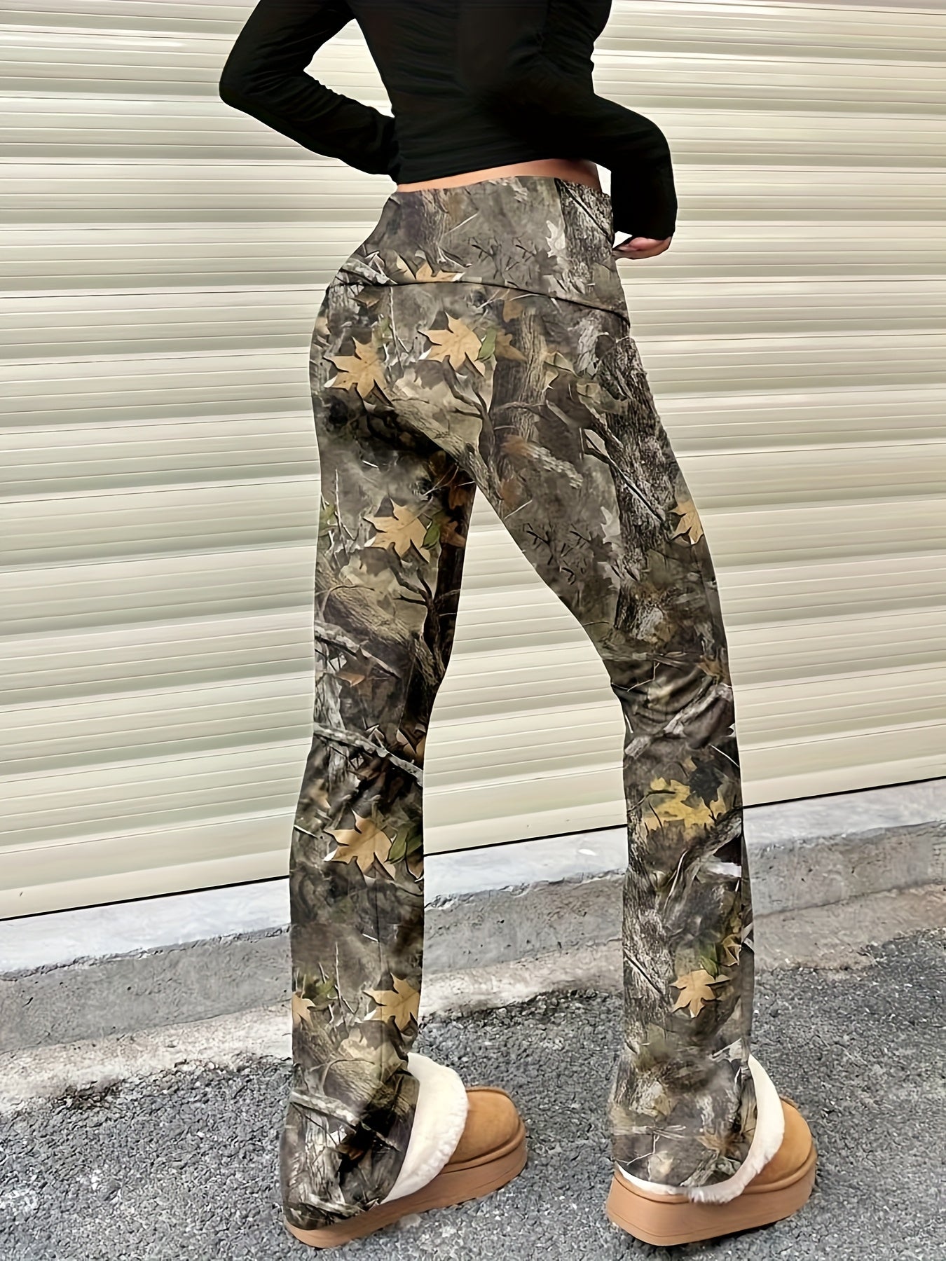 Women'S Vintage Wide-Leg Pants - Flared Leg Trousers, All-Season Non-See-Through Fabric for Everyday & Formal Outfits - Retro 70s/80s Inspired Legwear - Women'S Fashion Pants, Ladies Pants, Versatile Clothing, Flared Design,
