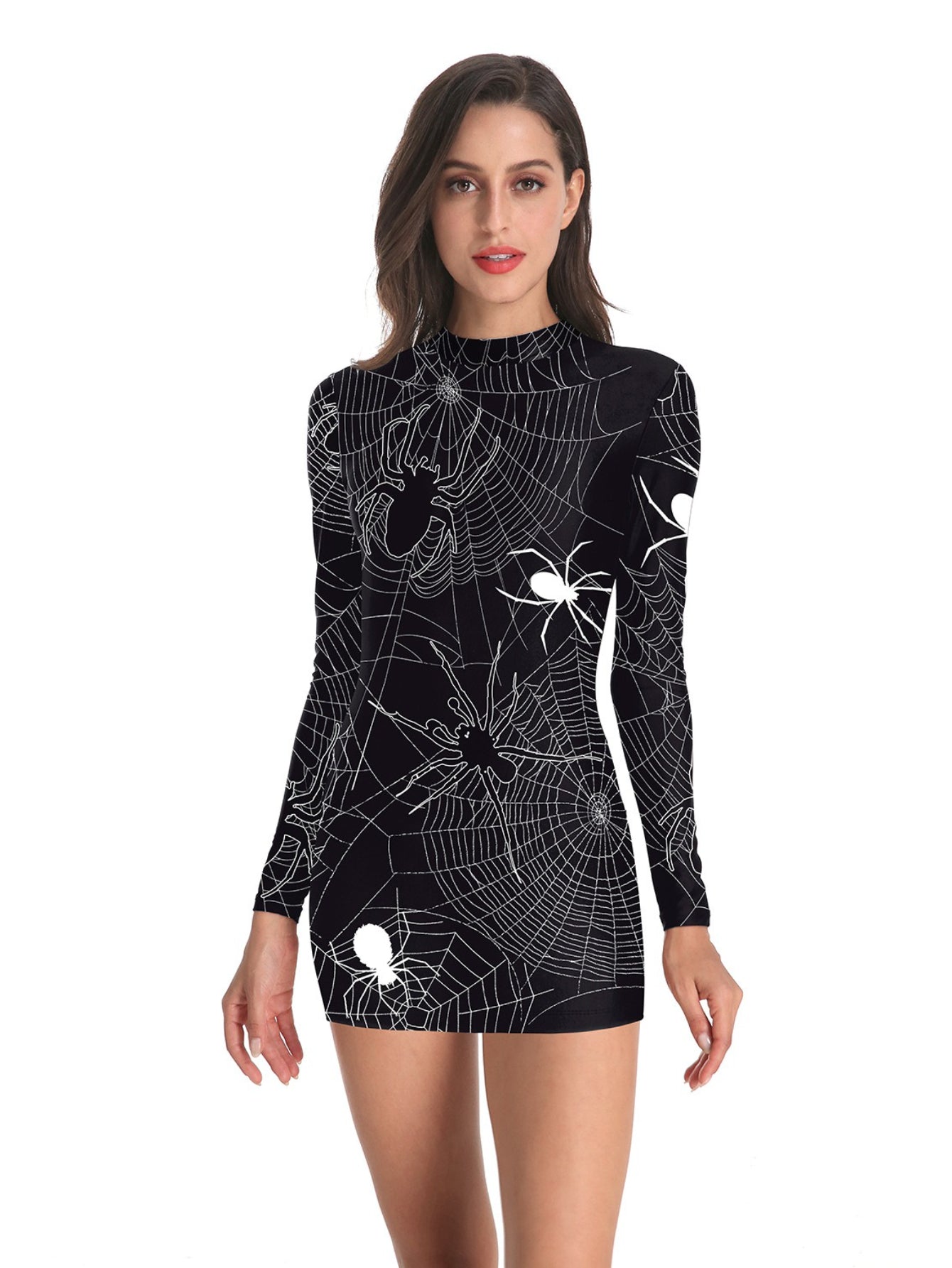 Women's Sexy Nurse Costume - Glow in The Dark Cross Uniform, Stretchy Bodycon Dress with White Cross & Red Print, Hand Washable Role Play Outfit for Halloween, Themed Parties & Cosplay (Adults)