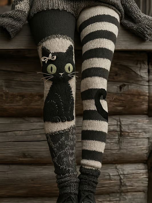High-Waisted Sweater Pants - Tummy Control Leggings