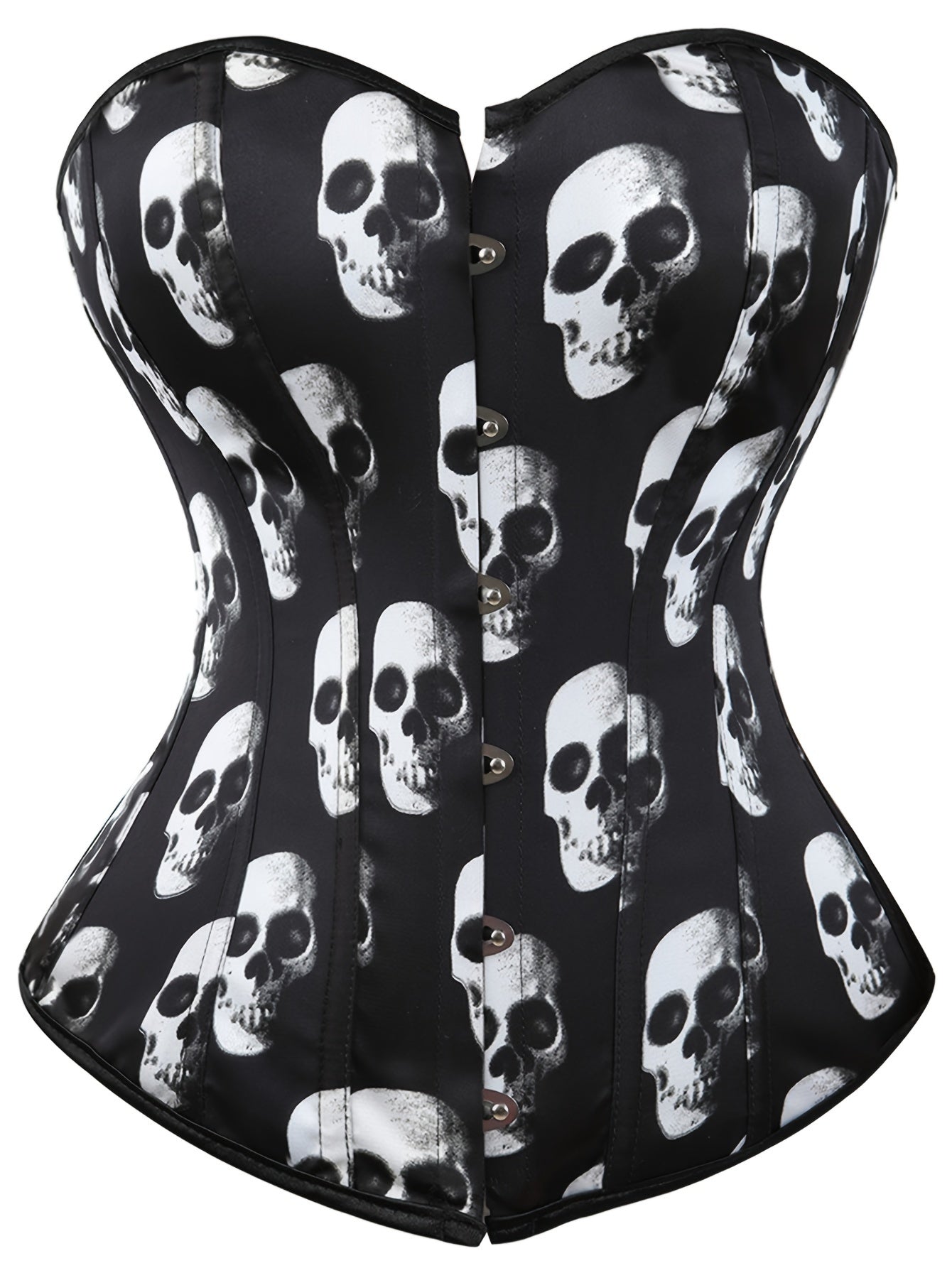 Women's Gothic Pirate/Viking Corset Top - Black & White Greek Key & Celtic Knot Design | Tummy Control Lace-Up Bodysuit | Costume Wedding Guest Dresser | Non-Stretch Fabric, Halloween Corset, Witch Corset, Gothic Corset, Goth