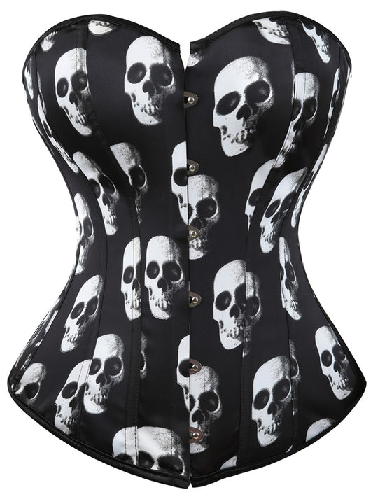 Women's Gothic Pirate/Viking Corset Top - Black & White Greek Key & Celtic Knot Design | Tummy Control Lace-Up Bodysuit | Costume Wedding Guest Dresser | Non-Stretch Fabric, Halloween Corset, Witch Corset, Gothic Corset, Goth
