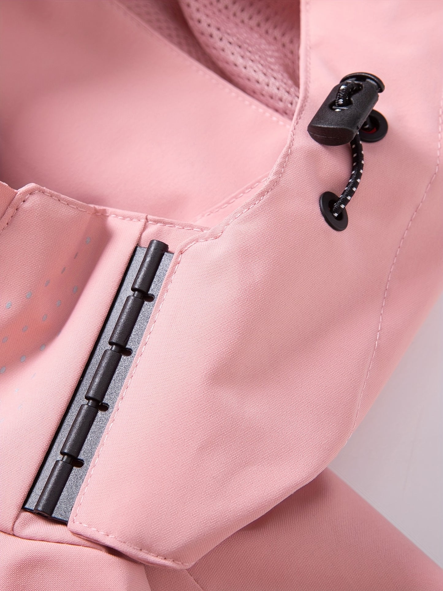 Women'S Windproof Motorcycle Jacket - Lightweight Windproof Coat with Full-Zip Closure, Hooded Neck, Zippered Pockets - Pink Riding Jacket for Motorcycling, Cycling, Commuting - Spring/Fall Outerwear for Women Riders, Motorcy