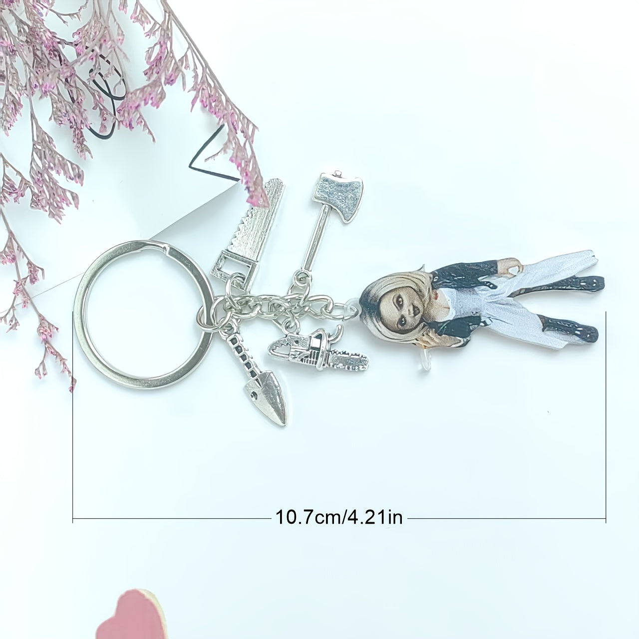 1pc Horror Female Character Keychain, Suitable for Backpack Buckle, Keychain Wallet Pendant Cute Portable Pendant Car Keychain Pendant, Perfect Gift for Women Horror Lovers