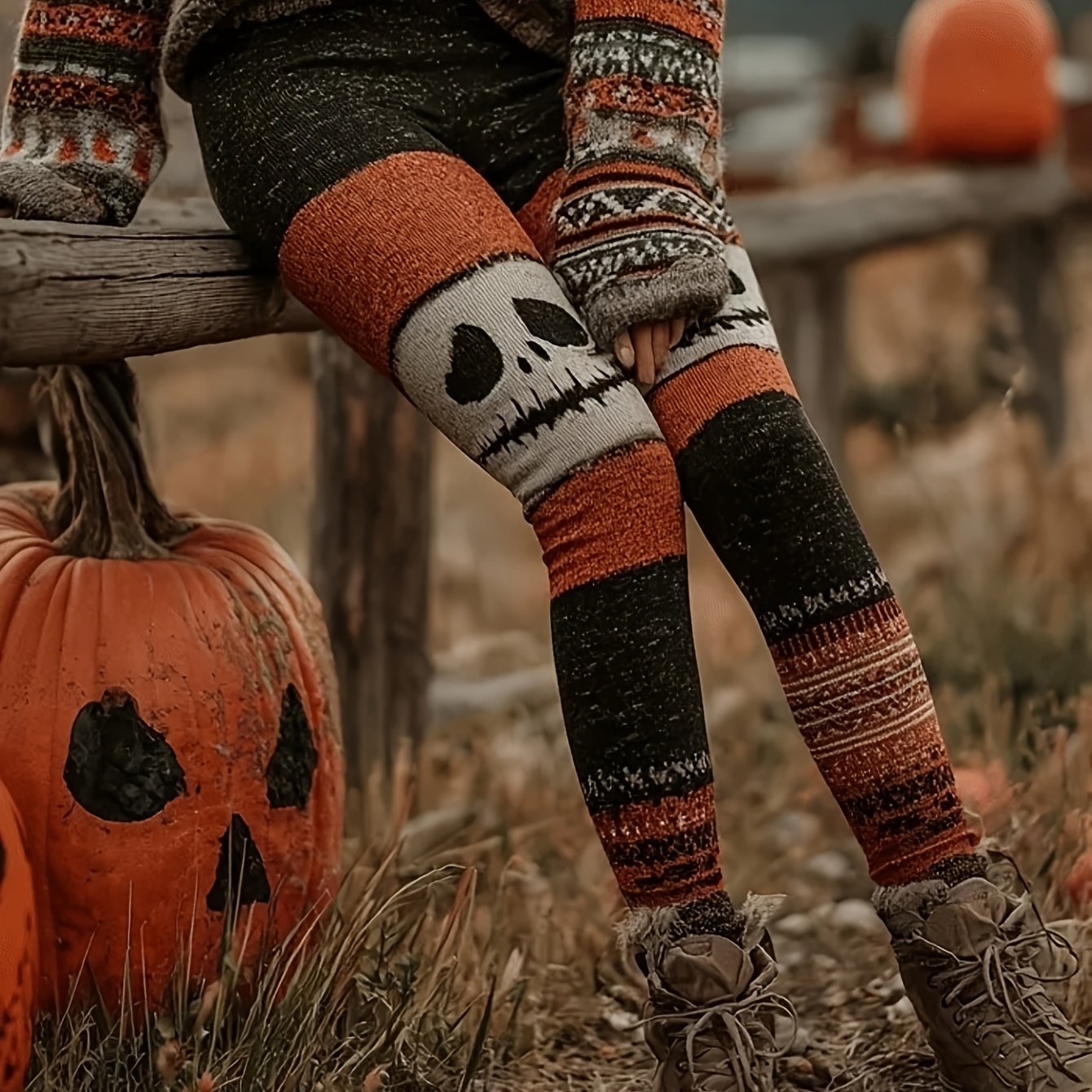 Sweater Leggings Tummy Control High-Waisted