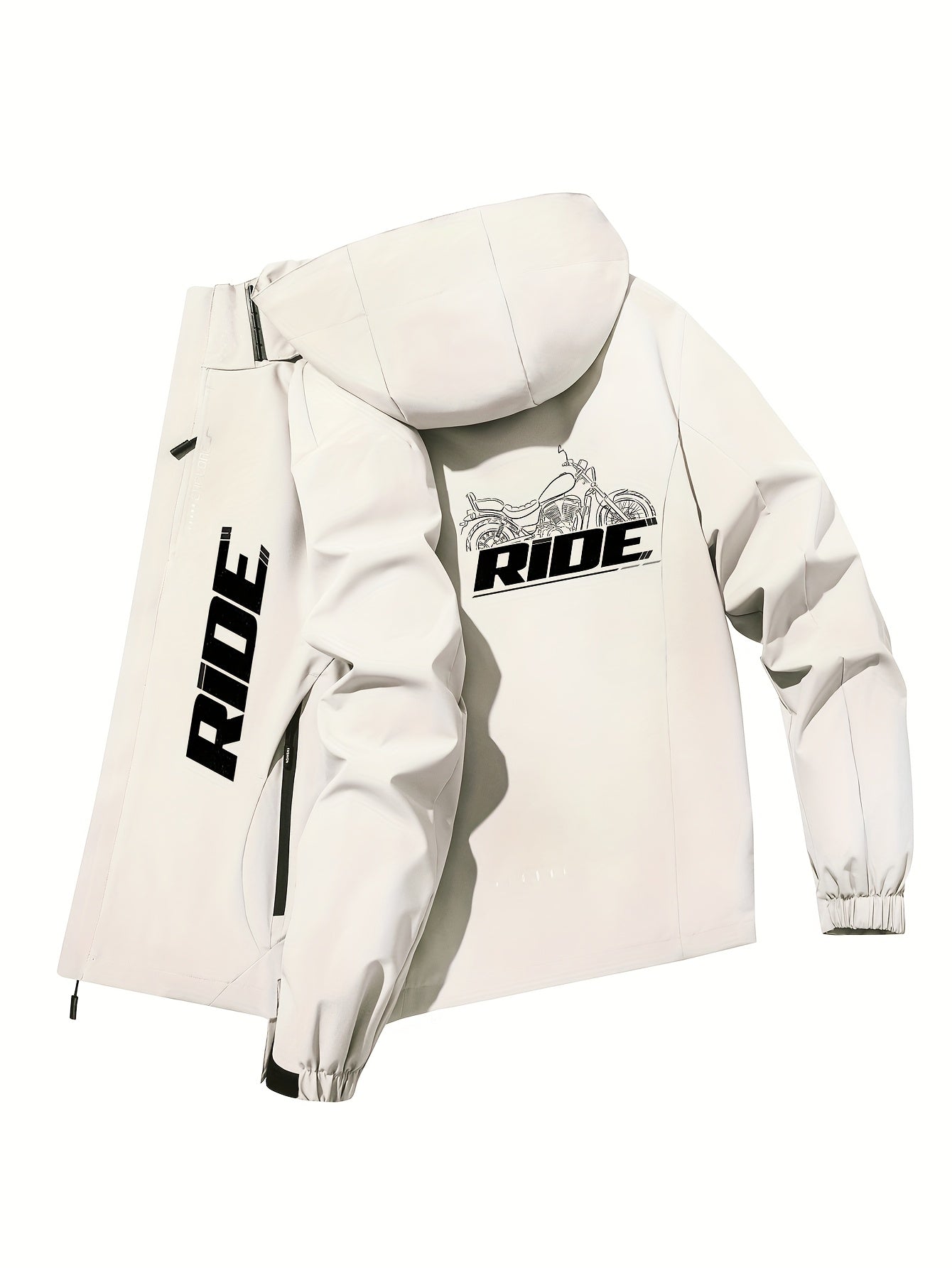 Women'S Windproof Motorcycle Jacket - Lightweight Windproof Coat with Full-Zip Closure, Hooded Neck, Zippered Pockets - Pink Riding Jacket for Motorcycling, Cycling, Commuting - Spring/Fall Outerwear for Women Riders, Motorcy